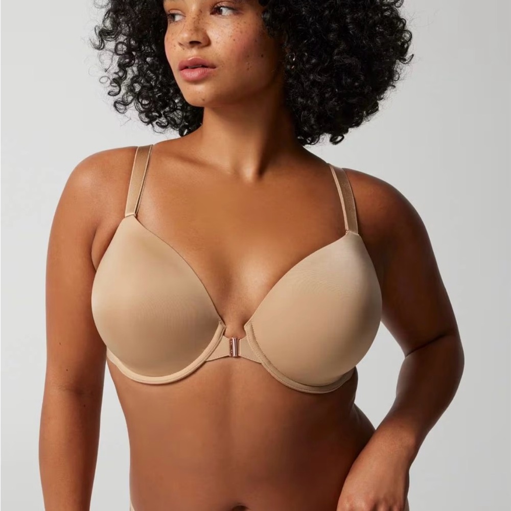 NWT Soma IVORY Vanishing Back Full Coverage Front Closure Bra Sz 42D